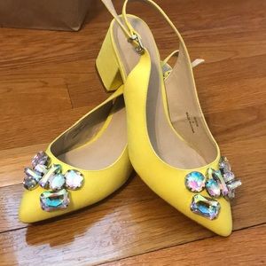 Yellow ASOS sycamore pointed heels